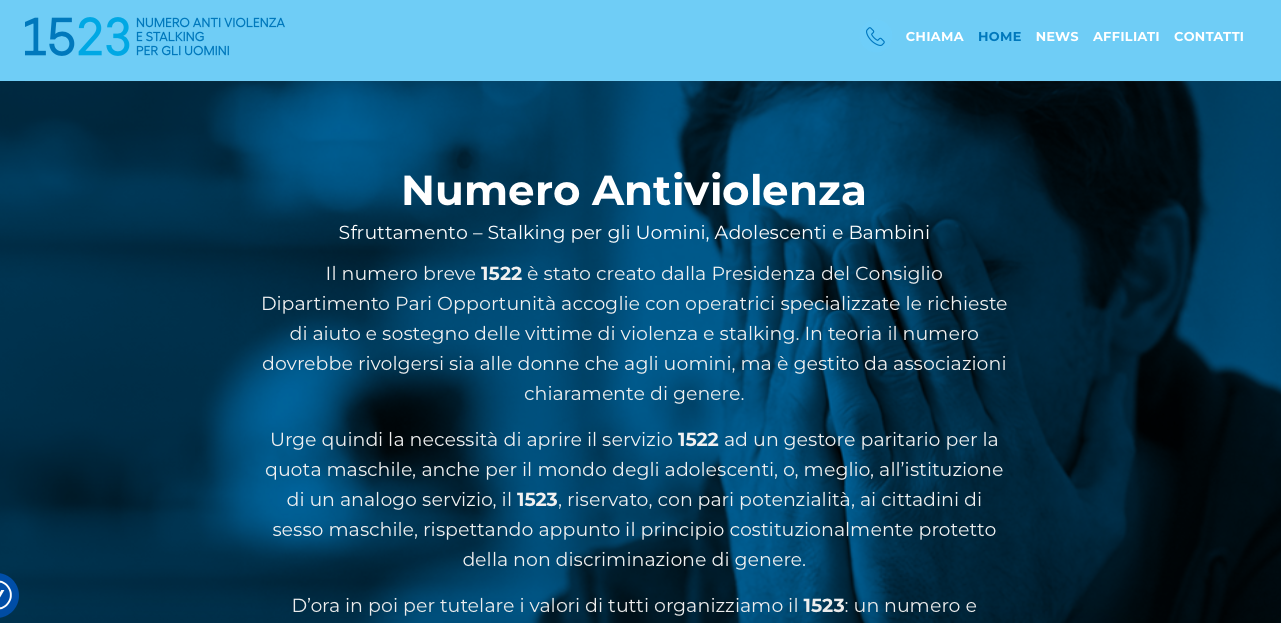 Le ragioni del 1523, un servizio a tutela delle vittime di violenza a prescindere dal sesso