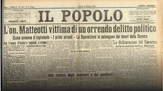 CENTO ANNI DAL DELITTO DEL GRANDE SOCIALISTA E UOMO LIBERO, GIACOMO MATTEOTTI