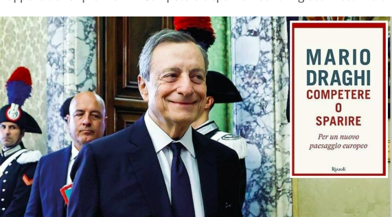 Competere o sparire/La drastica ricetta per l’UE nel nuovo libro di Mario Draghi