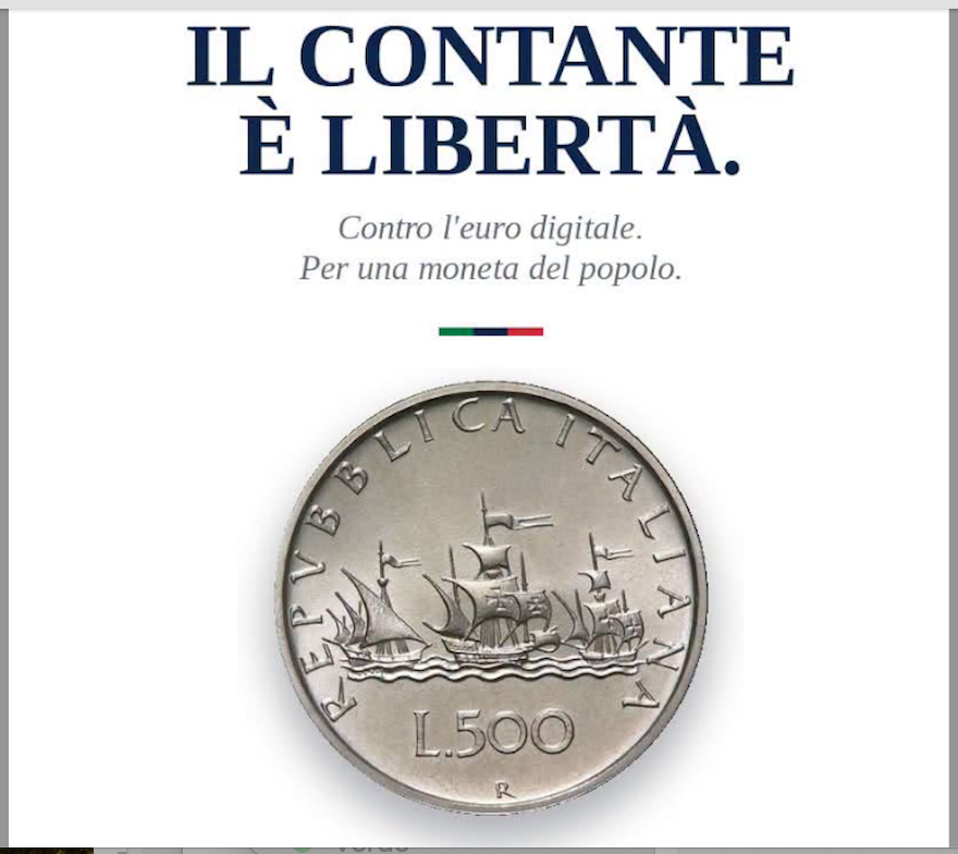 Euro digitale/Rizzo lancia un referendum per tutelare il contante